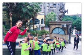 爱弥儿东江美景分园的孩子们走进菜市场，体验大世界