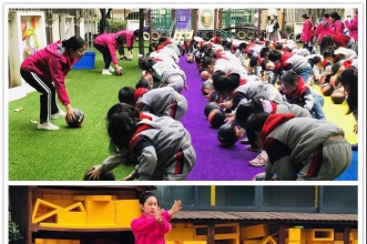 上朗教育集团"欢乐韵律·多彩童年"早操、环境评比再现最美风景